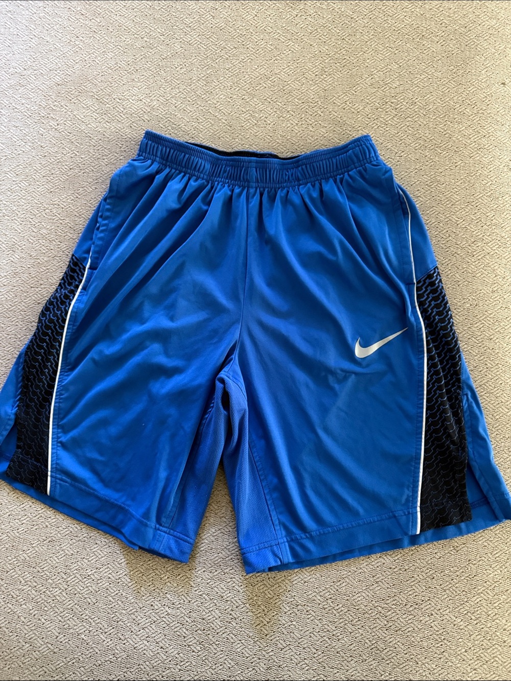 Nike DriFit Royal Blue Black Basketball Shorts with pockets Size Small